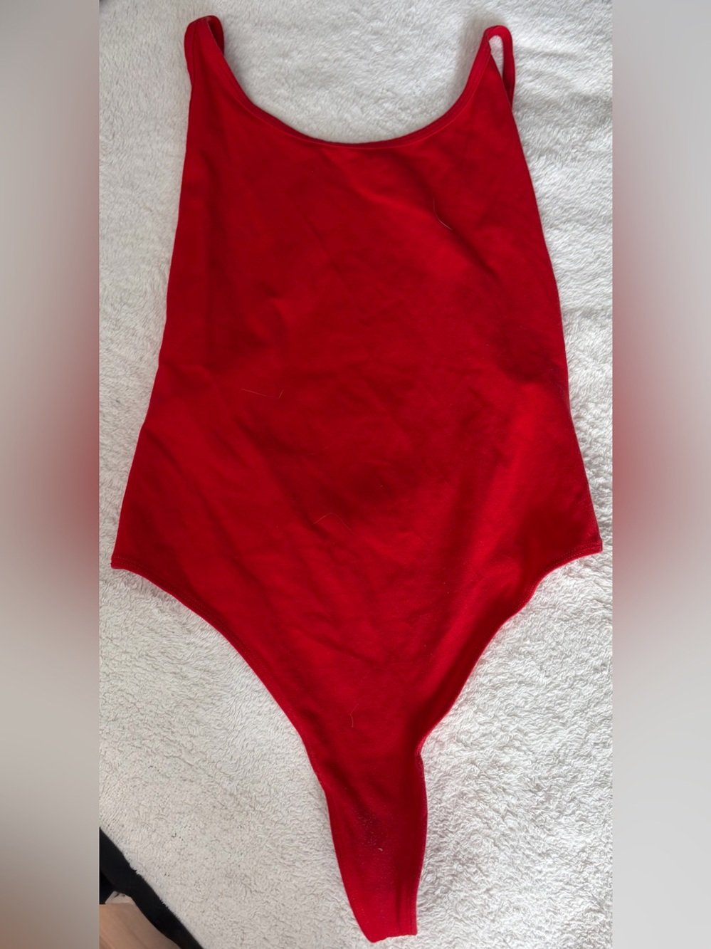 TNA Red Scoop Neck Bodysuit | Small